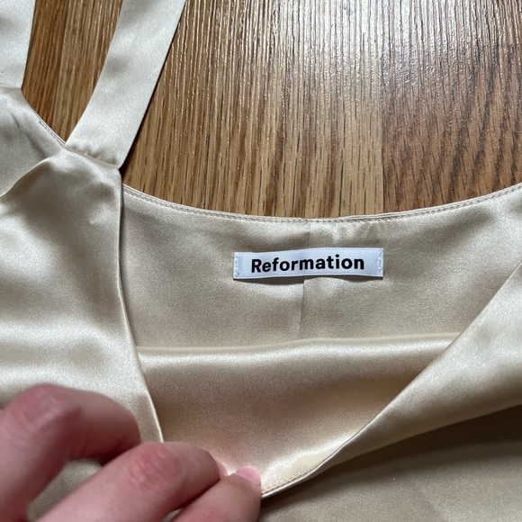 Reformation Juliana Top in Ivory Size XL - Picture 4 of 7